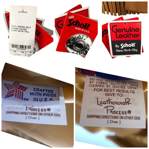 🆕 Western by Schott NYC 1970's Vintage Suede Leather Fringe Blazer Coat - Picture 10 of 11